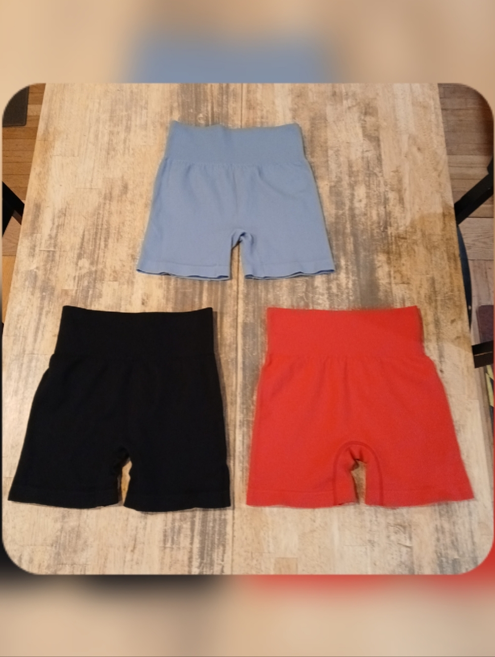 NWOT-Bundle of 3 Pair of Ribbed Short Bike Work-Out Shorts